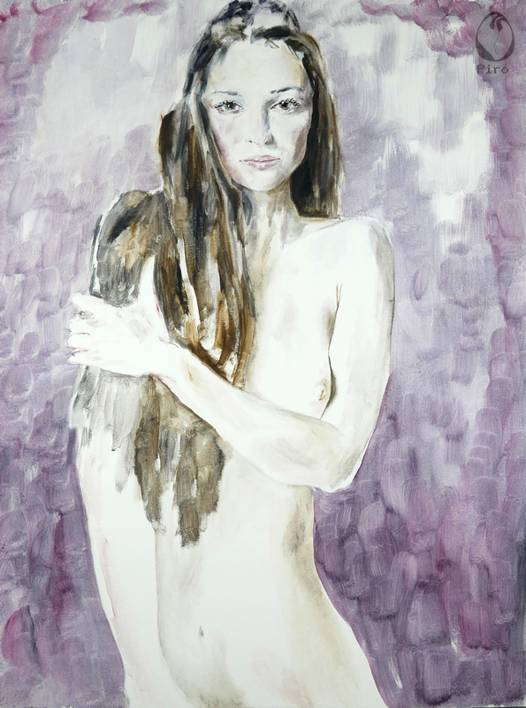oil on paper - olio su carta di Piro